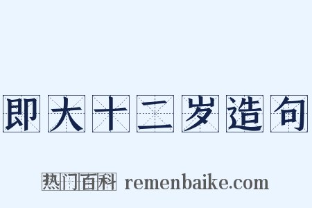 即大十二岁造句是什么意思的图片